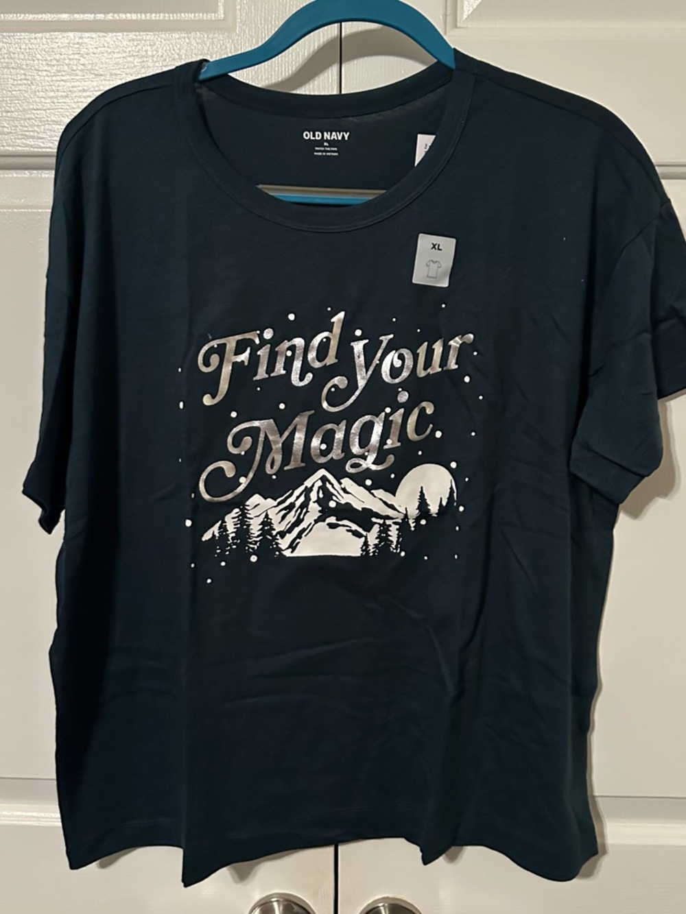 Old Navy Navy Blue Graphic Tee